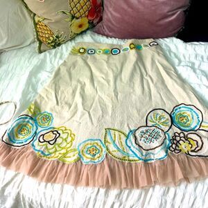 Anthropology beaded A line skirt